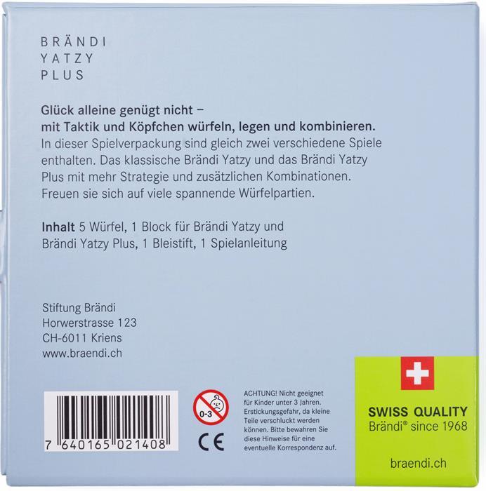 Produktbild Brändi Yatzy Plus (Deutsch, Englisch, Französisch)