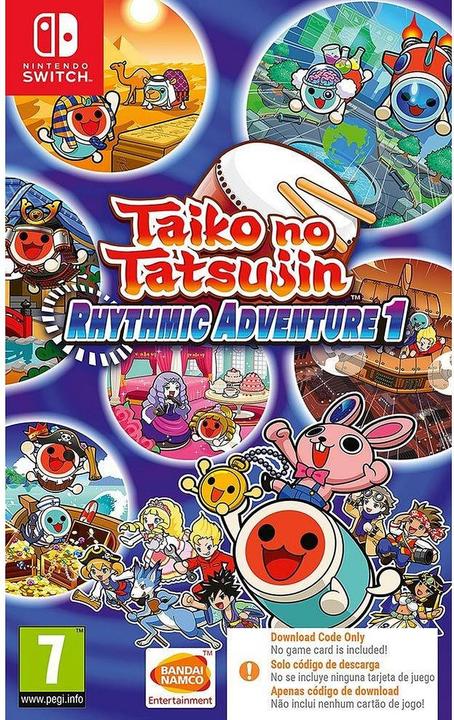 Actual product image Bandai Namco Taiko No Tatsujin: Rhythmic Adventure 1 (Code In A Box) (Switch) (Switch Lite, Switch OLED, Switch)