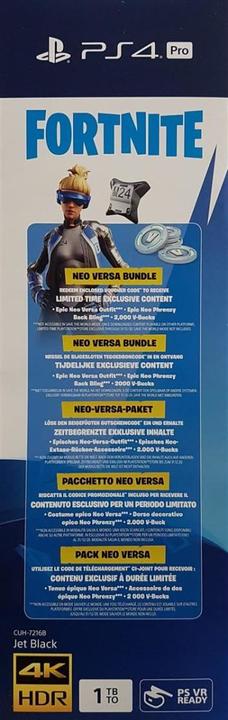 Produktbild Sony PlayStation 4 Pro: Fortnite Neo Versa Bundle