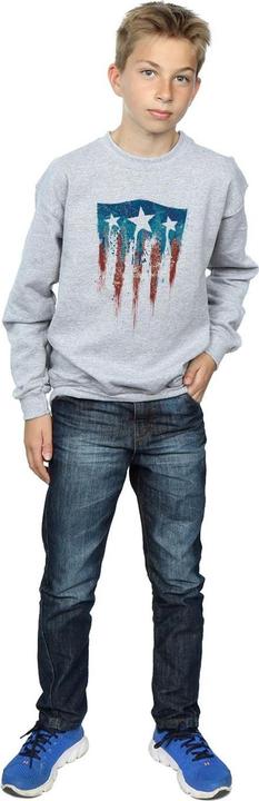 Actual product image Boys Captain America Flag Shield Sweatshirt (152, 158)