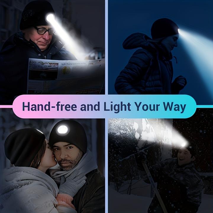 Actual product image PhoneLook Unisex LED Mütze mit Stirnlampe für nächtliche Aktivitäten