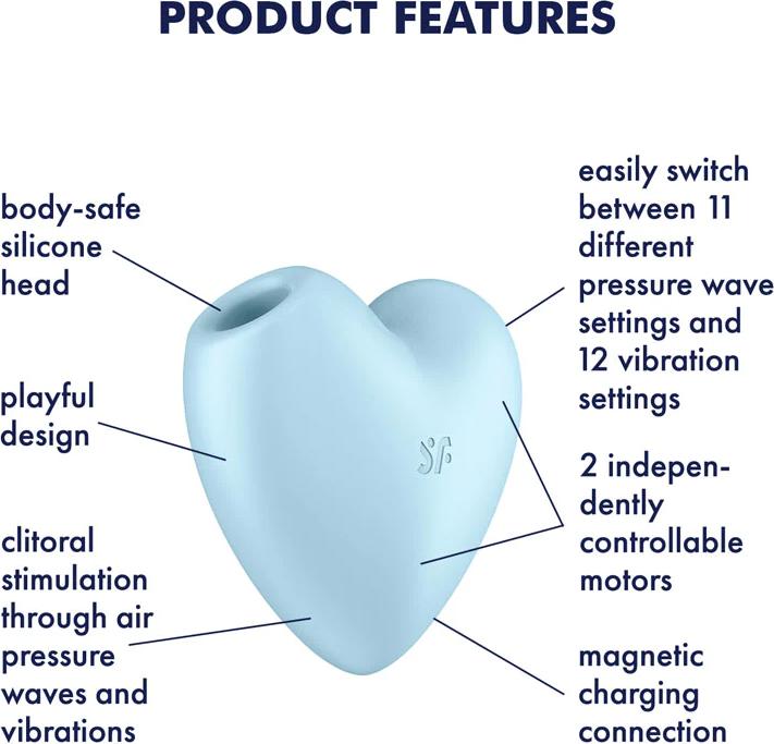 Actual product image Satisfyer Cutie Heart Air Pulse Vibrator