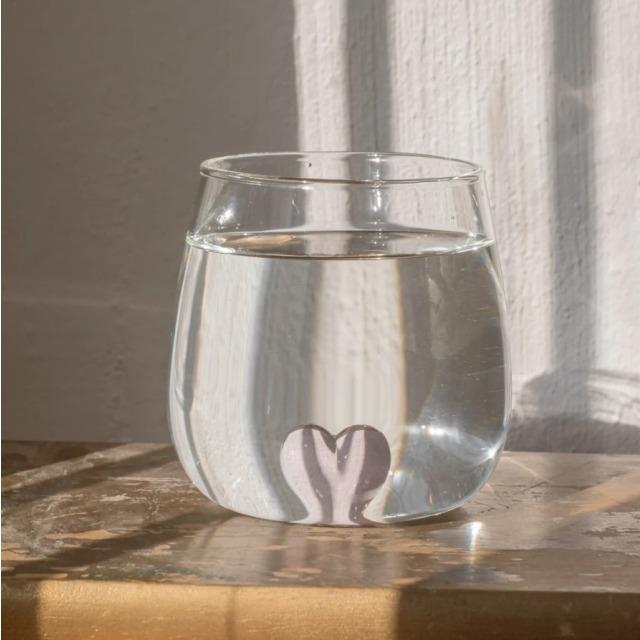 Image du produit Eulenschnitt Verre à boire Coeur rose - de (0.42 l, 1 x)