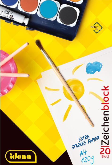 Image du produit Idena Zeichenblock 20 Blatt 120g/m² DIN A4 (A4, Blanc)