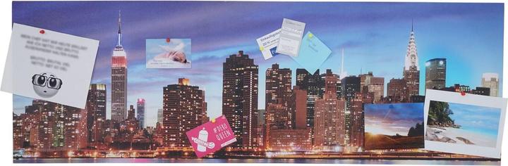 Actual product image Swisshandel24 LED Pinboard, Memoboard Illuminated picture, Timer - 120x40cm New York (Bulletin board, 120 x 40 cm)