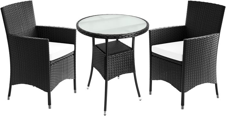 Image du produit Casaria Set de balcon en poly rotin (60 cm)