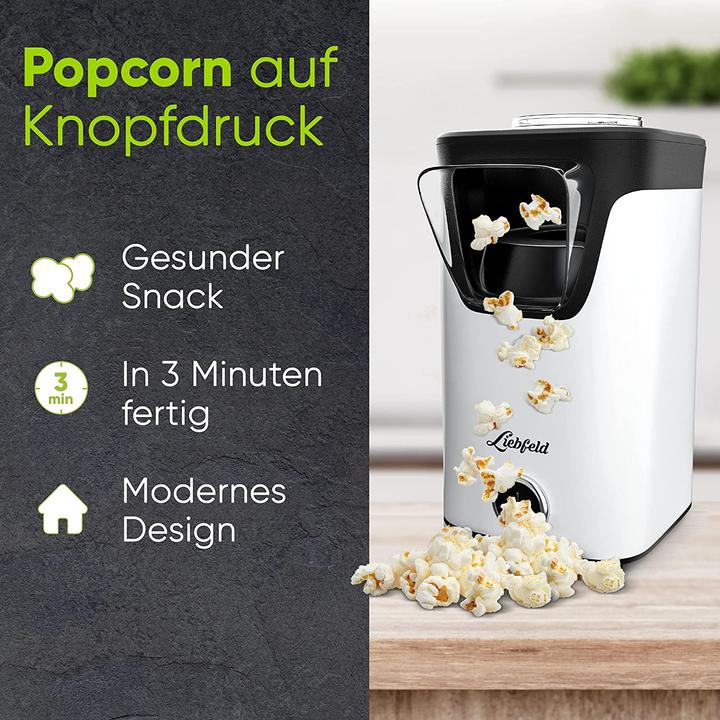 Produktbild Liebfeld Heissluft Popcorn Maker Weiss
