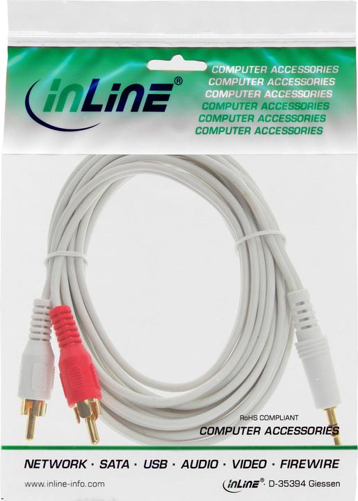 Image du produit InLine Câble RCA/Jack (1 m, RCA, Jack 3,5 mm (AUX))