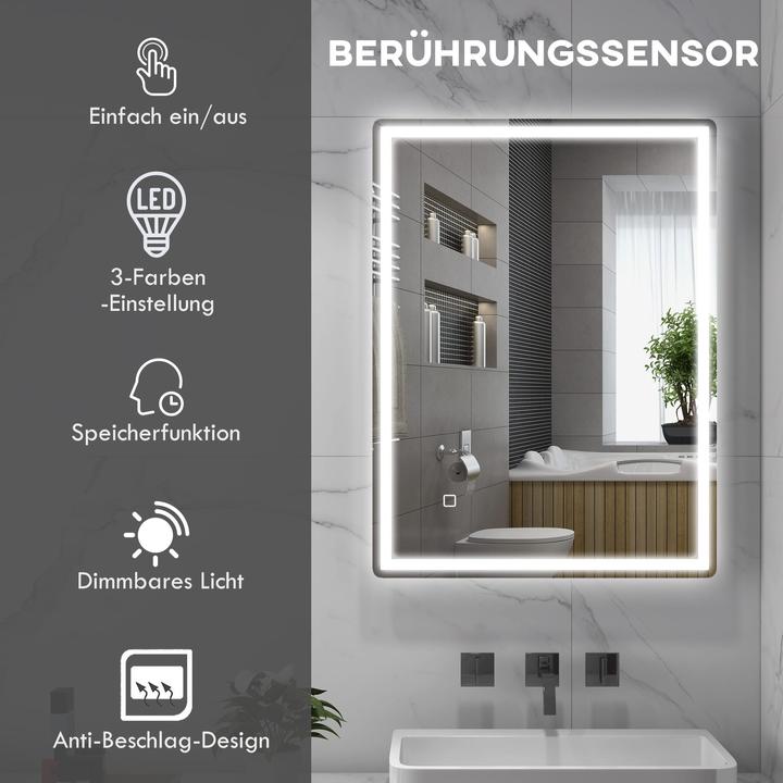 Actual product image Jamb Bathroom mirror (60 x 80 x 4 cm)