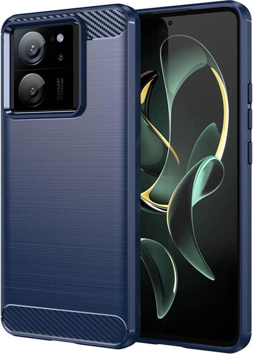 Immagine prodotto Cover-Discount Xiaomi 13T / 13T Pro - Custodia in metallo effetto carbonio blu (Xiaomi 13T)
