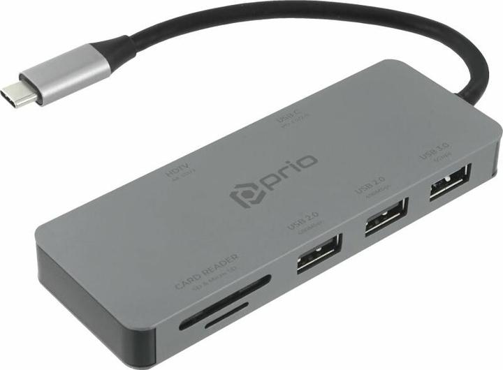 Actual product image prio 7in1 Multiport USB C Adapter (USB, USB)