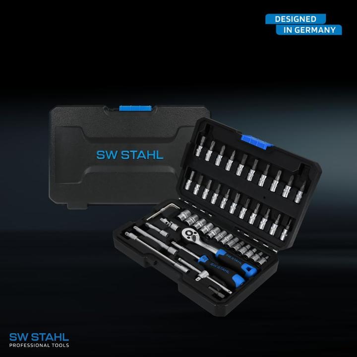 Immagine prodotto SW-Stahl 07748L Set di chiavi a bussola 1/4" di pollice esagonale I Valigetta portautensili da 48 pezzi I