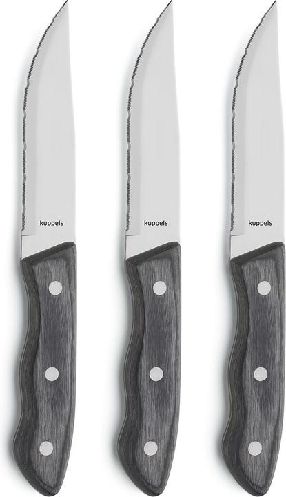 Actual product image Amefa Jumbo steak knife set 3 pieces wood 4917 (3 Piece, Knife)