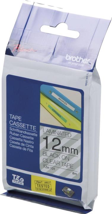 Actual product image Brother TZe-131 (1.20 cm, Black, Transparent)