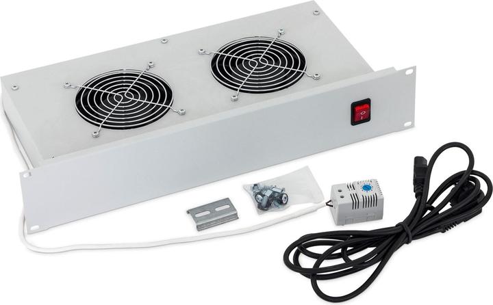 Actual product image Triton 19" fan tray, 2 fans, 2U