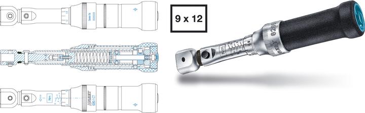 Image du produit HAZET Clé dynamométrique 6280-1CT ∙ Nm min.-max.: 2 - 10 Nm ∙ Tolérance : 2% ∙ Carré femelle 9 x 12… (2 Nm, 10 Nm)