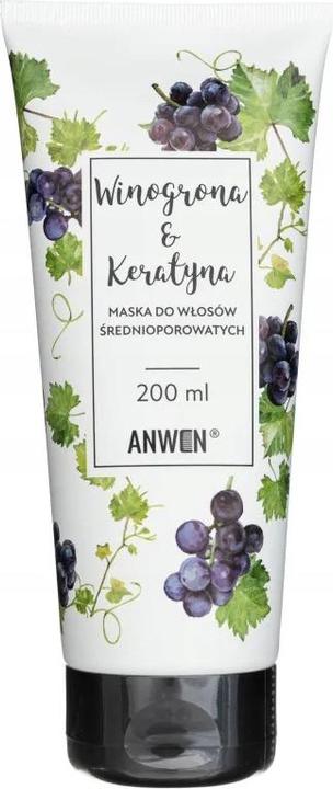 Anwen Medium Porosity Hair Mask Grapes And Keratin 200Ml (200 ml)