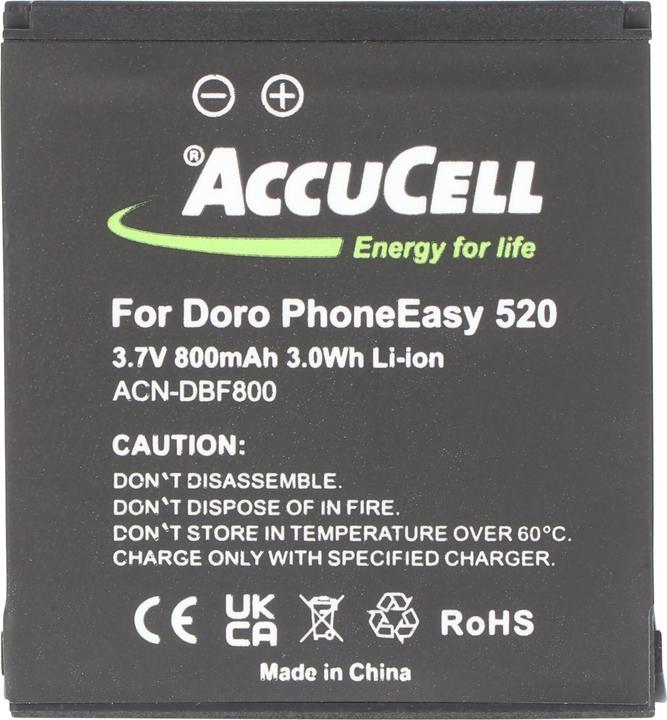 Produktbild Doro Akku 520, DBF-800A, DBF-800B, DBF-800C, DBF-800D, DBF-800E