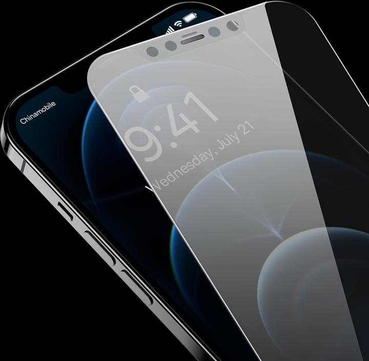 Image du produit Baseus 0.3mm Full-Coverage Privacy Protection Crystal Tempered Glass Screen Protector with Dust Filter for (1 pièce(s), Apple iPhone 12 Pro Max)