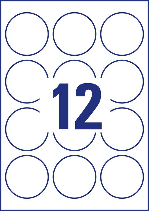 Actual product image Avery Round labels, removable