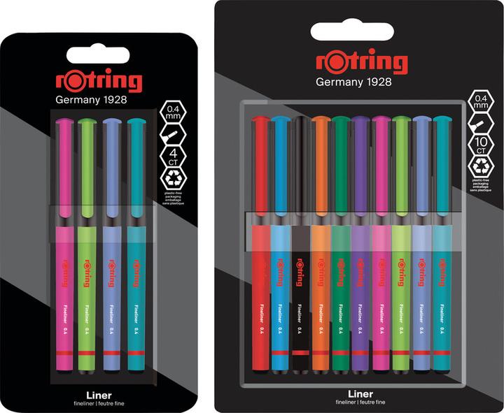 Produktbild Rotring Fineliner-Feinfaserschreiber Fun Farben (Mehrfarbig, 10 x)