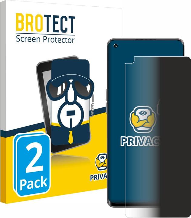 Productafbeelding BROTECT Anti-spionnetje privacyfolie Beschermfolie tegen blauw licht (2 Stuk, Oppo Reno 5 5G)