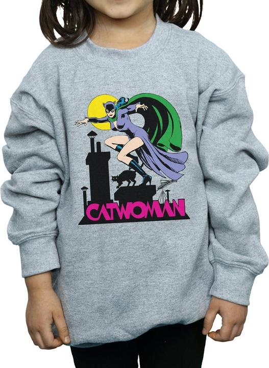 Actual product image Girls Catwoman Text Logo Sweatshirt (140, 146)