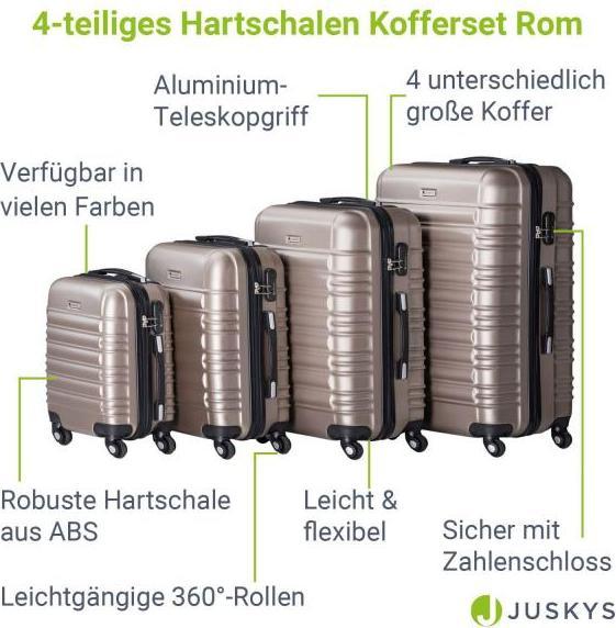 Produktbild Juskys Hartschalen Kofferset Rom (41 l)
