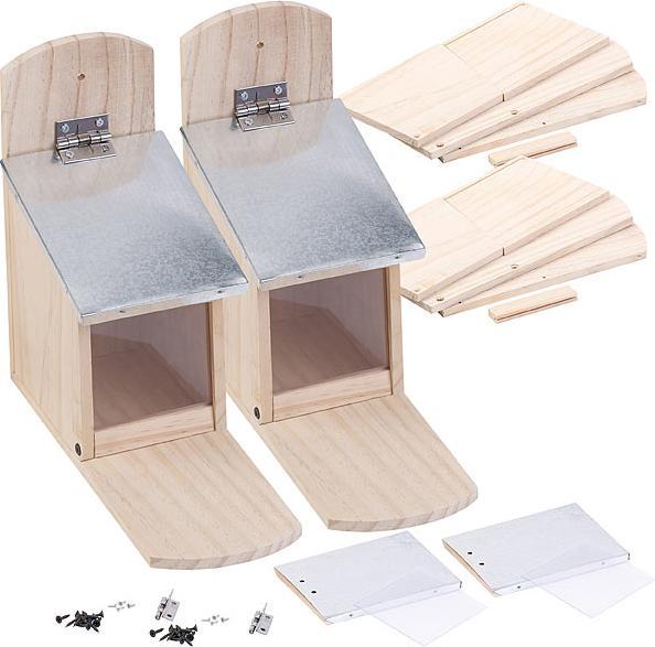 Actual product image Royal Gardineer Set of 2 weatherproof squirrel feeder, metal roof, kit