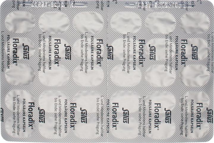 Nährwerte und Zutaten Salus Floradix (60 Stück, Kapseln, 22 g)