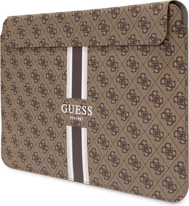 Actual product image Guess PU 4G Printed Stripes Computer Sleeve 13/14 - brown (14")
