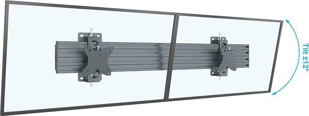 Actual product image Multibrackets Wall bracket Side by Side, 27"-32 ",VESA 75x75- (Wall, 75", 20 kg)
