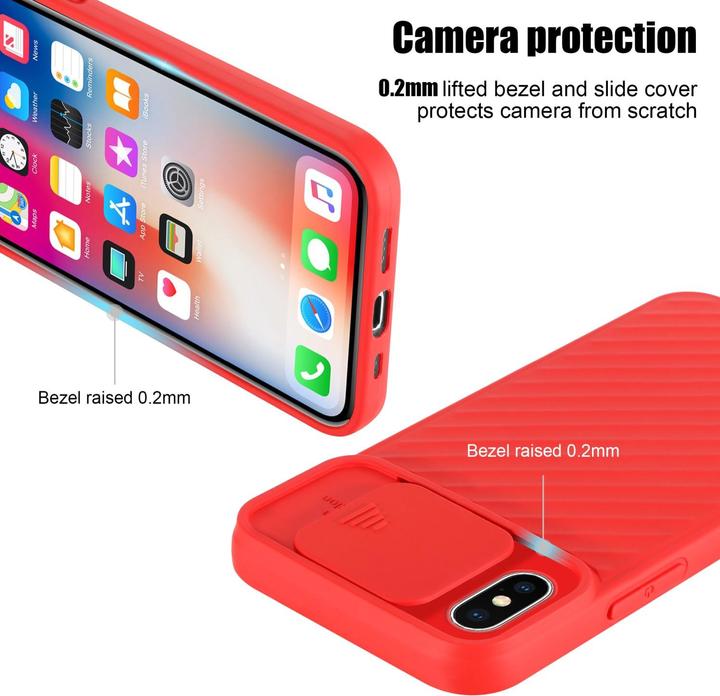 Immagine prodotto Cadorabo Cover in TPU con protezione della fotocamera (Apple iPhone X)