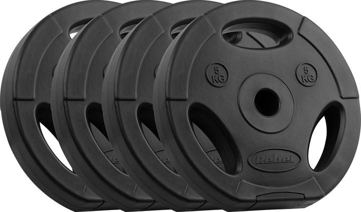 Produktbild Rebel Bituminöses Gewichtsset 4x5kg Bohrung 31mm Scheibe mit Griffen ACTIVE (4 x 5 kg)