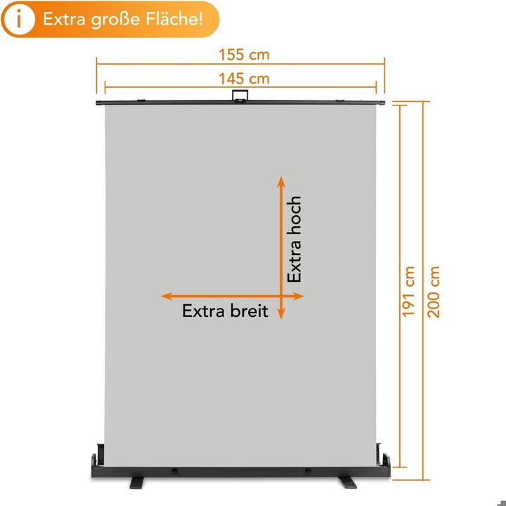 Produktbild Walimex pro pro Roll-up Panel Hintergrund 155x200cm (155 cm, 200 cm)