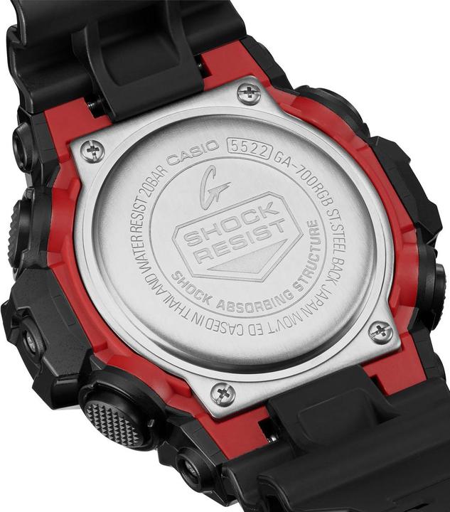 Produktbild Casio GA-700RGB-1AER (Chronograph, Digitaluhr, 53 mm)