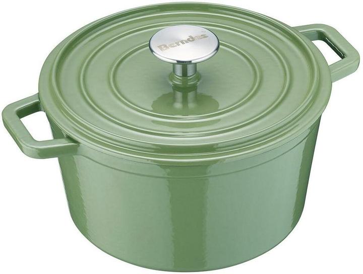 Image du produit Berndes Cocotte B.IRON fonte ronde 20 cm 2,5 litres vert sauge INDUKTION (20 cm, Cocotte + faitout, Fonte)