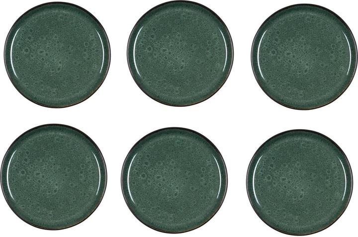 Actual product image Bitz Dessert plate Ø 21 cm 6 pieces, Green (6 x, 21 cm)