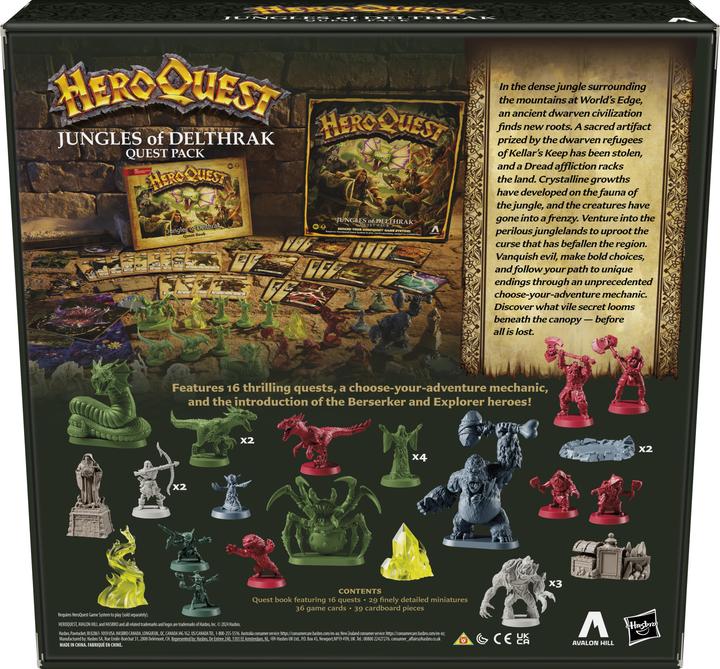 Productafbeelding Hasbro HeroQuest bordspel uitbreiding Jungles of Delthrak avonturenpakket *Engelse versie* (Engels)