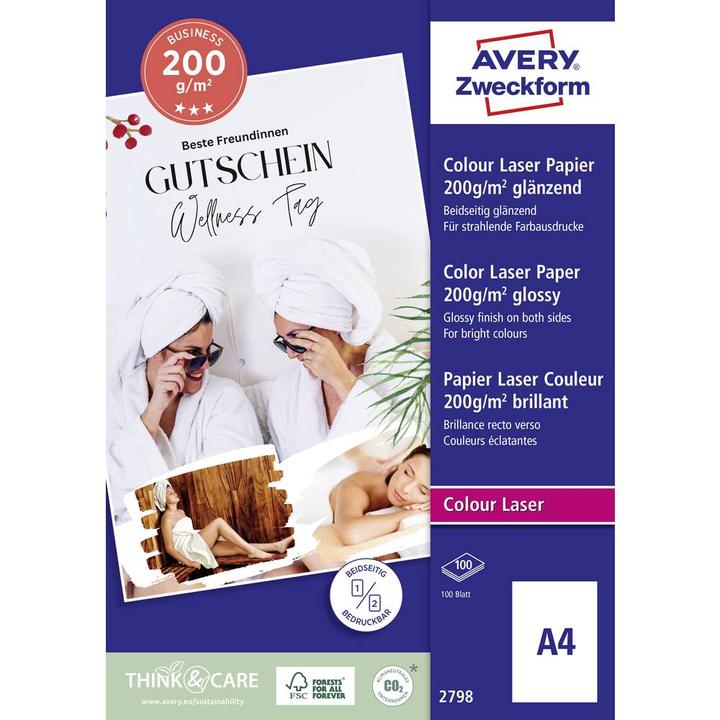 Actual product image Avery premium colour (200 g/m², A4, 100 x)
