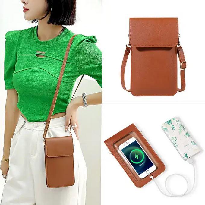 Produktbild PhoneLook Elegante Schultertasche für Smartphone und mit Sichtfenster Altes