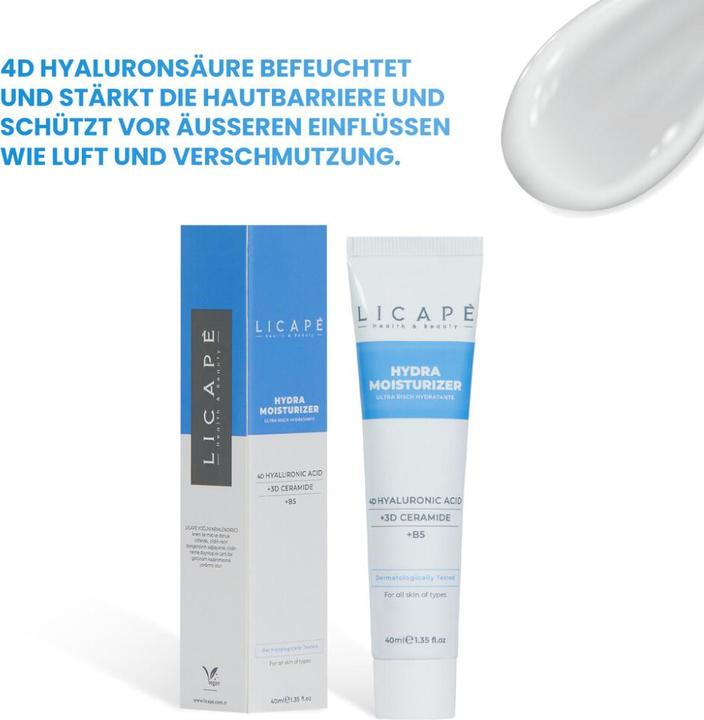 Immagine prodotto Licape | Feuchtigkeitscreme 40 ml | Gesichtscreme für trockene und sensible Haut (40 ml, Tonico per il viso)