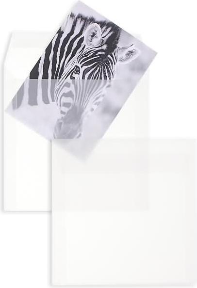 Actual product image Blanke Envelopes offset transparent 160x160mm 100g/sqm HK PU=100 pieces white (100 x)