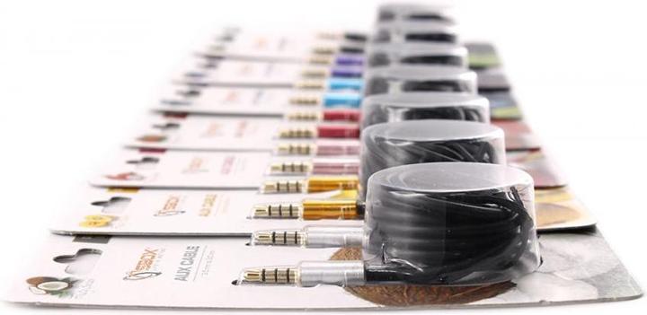 Produktbild Sbox AUX Cable 3.5mm to 3.5mm blackberry black 3535-1.5B (1.50 m)