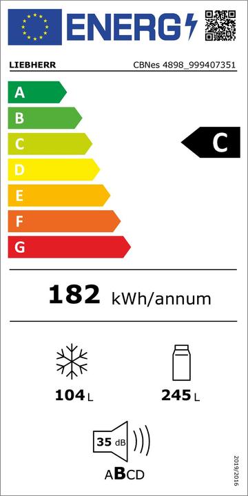 Energy Label Liebherr CBNes 4898 (349 l)