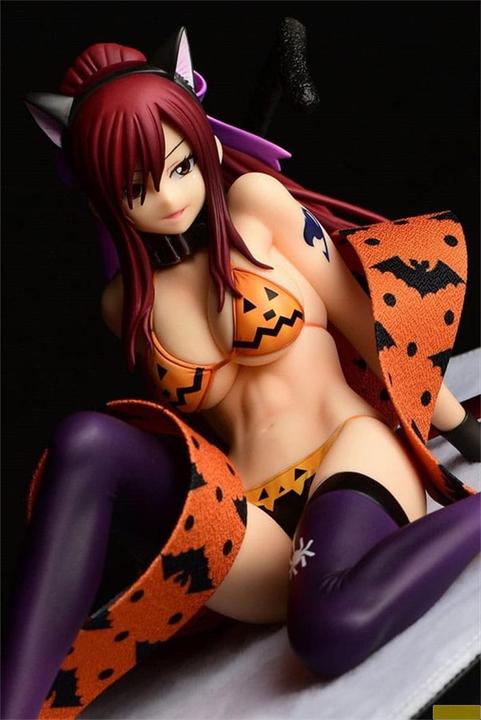 Image du produit Orca Fairy Tail statuette 1/6 Erza Scarlet - Halloween CAT Gravure Style 13 cm