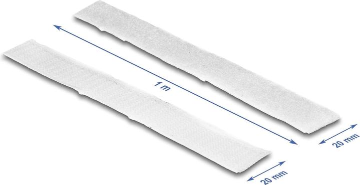 Actual product image Delock Self-adhesive hook and loop tape L 1 m x W 20 mm white (20 mm)