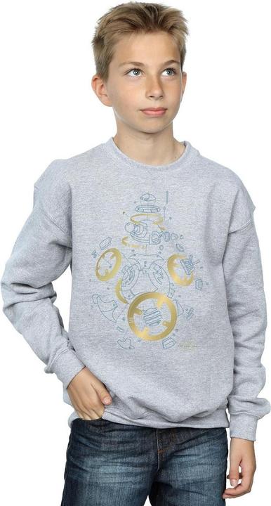 Actual product image Star Wars Boys The Last Jedi BB-8 Deconstructed Sweatshirt (128)