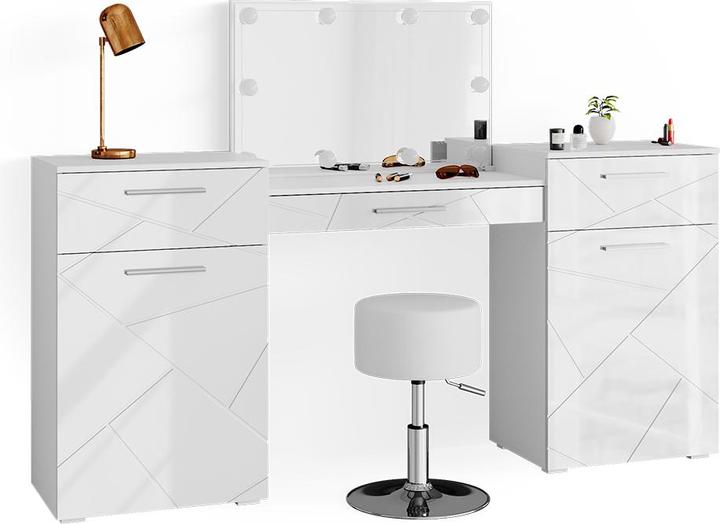 Produktbild Vicco Irma mit Hocker und Beleuchtung (190 x 90 x 39 cm)