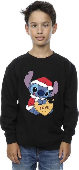 Actual product image Disney Boys Lilo And Stitch Christmas Love Biscuit Sweatshirt (140, 146)